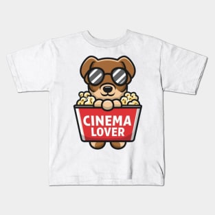 cinema lover dog Kids T-Shirt